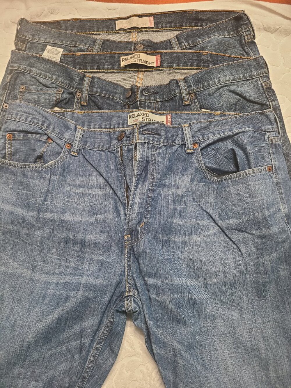 Levi's W40xL30 559 Relaxed/Straight Jeans (3 Pairs)